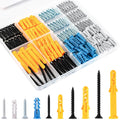 KURUI Wall Anchors Kit for Hanging Wall Art Decor, 270Pcs Picture Hangers Assortment Kit for Drywall Concrete Brick, 135 Screws and 135 Drywall Anchors,Replace Picture Hanging Nails for Frame Tapestry