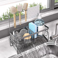 NET MEYA Sponge Holder for Kitchen Sink,Stainless Steel Sink Caddy with Dish Brush Holder,Kitchen Sink Organizer Countertop Sink Holder,Dish Soap Holder for Kitchen Sink Organizer