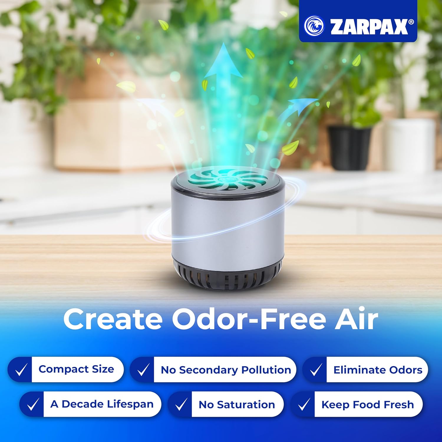 Refrigerator Deodorizer - Single Pack - Fridge Smell Eliminator Lasts for 10 Years -18ft3 Capacity Strong Fridge Odor Absorber, Eliminator & Air Purifier - More Effective Than Baking Soda