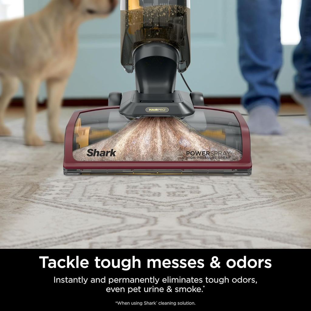 Shark CarpetXpert HairPro Upright Carpet Cleaner, Perfect for Pets, Lightweight & Powerful, Dirt, Grime, Hair & Odor Removal, Carpet Shampooer, Pet Cleaning Solution, Magenta, EX221BRN