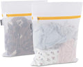Mesh Laundry Bag for Delicates, Wash Bag for Underwear and Lingerie, Makeup Organizer Bag (2 Small)