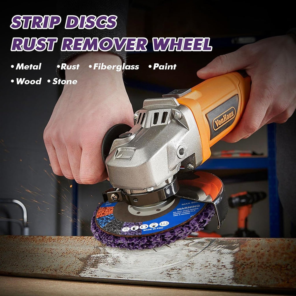 7 Pack Paint Eater Strip Disc Angle Grinder Rust Removal Disc Paint Stripper for Metal Paint Stripper Tool Rust Remover Angle Grinder Attachments Abrasive Wheels & Discs (4-1/2" x 7/8")