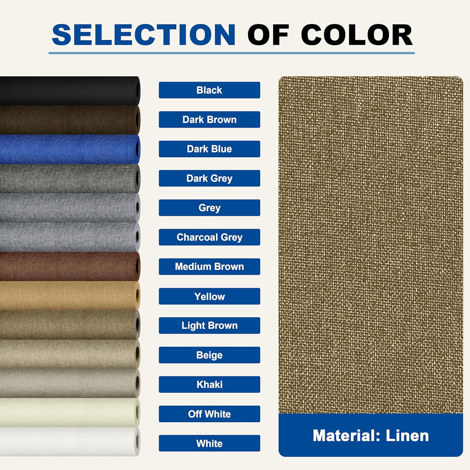 KING MOUNTAIN Linen Repair Patches, Self-Adhesive Fabric Patches, 4 X 63 inch Extra Size, Multi Color, Can be Used for Sofa Repair and Linen Clothes Repair (Brown)