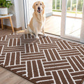 OLANLY Indoor Door Mat, 48x32 Inch, Dirt Resistant and Absorbent, Non-Slip Rubber Backing Floor Mats, Easy Clean Low-Profile Doormat for Entryway, Front Door, and Inside Entrance, Coffee