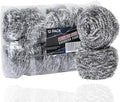 Brheez Stainless Steel Cleaner Scouring Pads [12 Pack] - Industrial & Commercial Strength Large Cleaning Supplies Dish Sponge - Individually Wrapped 30 Gram