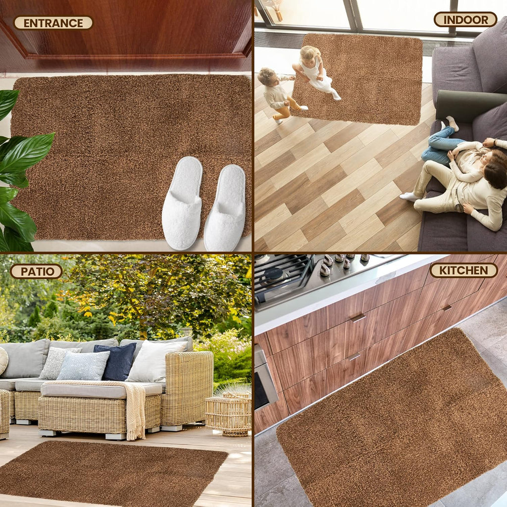 Premium Microfiber Indoor Door Mat – 36"x72" Washable Entry Mat, Non-Slip, Waterproof Backing, Super Absorbent, Low Profile Entryway Doormat for Indoor Entrance
