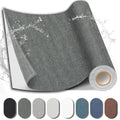 Fabric Repair Patch, Fabric Large Repair Tape, Self-Adhesive Patches for Furniture, Sofa, Car Interior, Shoes, Hand Bag, Clothing (Dark Grey, 3.5X79 Inch)