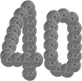 40 Pcs Stainless Steel Scrubber Bulk, Heavy Duty Steel Wool Scrubber 40 Gram, Large Metal Sponge Wire Scouring Pad for Tough Cleaning Kitchen Cookware, Removing Rust Dirty