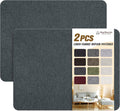KING MOUNTAIN Fine Linen Repair Patches, Self-Adhesive Linen Fabric Patches, 8X11 inch Extra Size, Multi Color, Can be Used for Linen Sofa Repair and Linen Clothes Repair(8" x 11"-2PCS,Charcoal Gray)