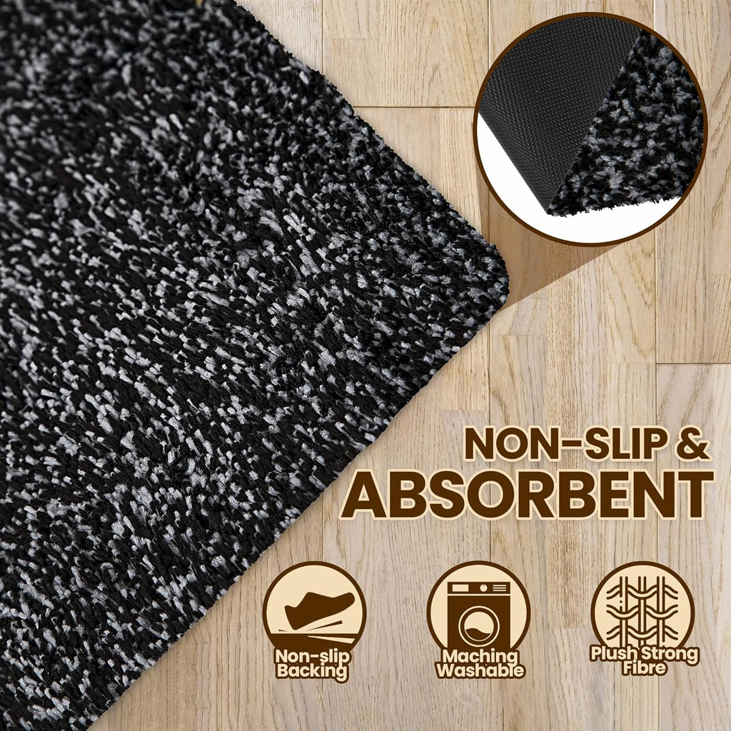 Premium Microfiber Indoor Door Mat – 32"x48" Washable Entry Mat, Non-Slip, Waterproof Backing, Super Absorbent, Low Profile Entryway Doormat for Indoor Entrance