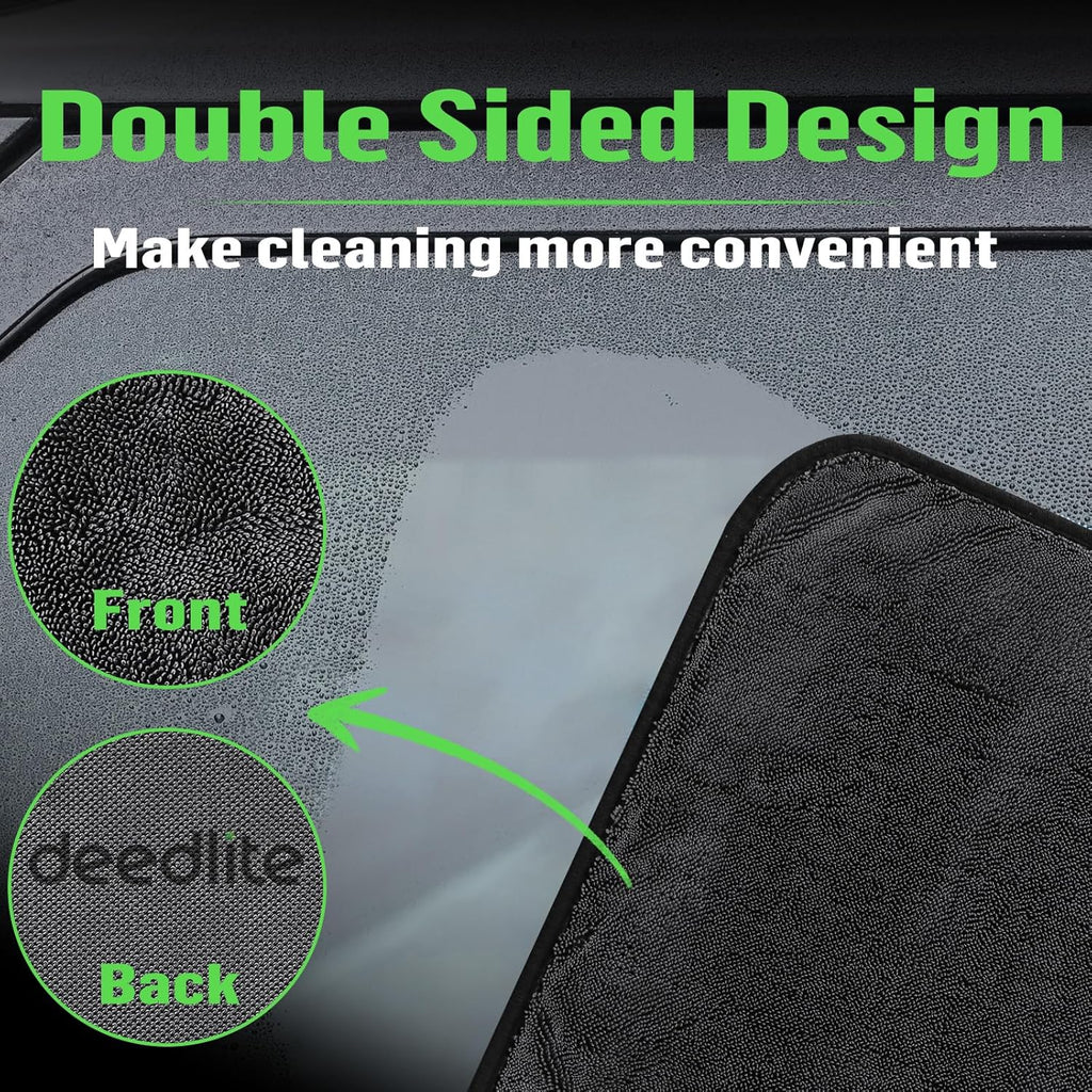Shiny Bath Wipes Shower Cleaning Cloths, Premium Car Drying Towel | Ultra Absorbent Twisted-Loop Design| Microfiber Towel for Car, Shower Cabin, Household