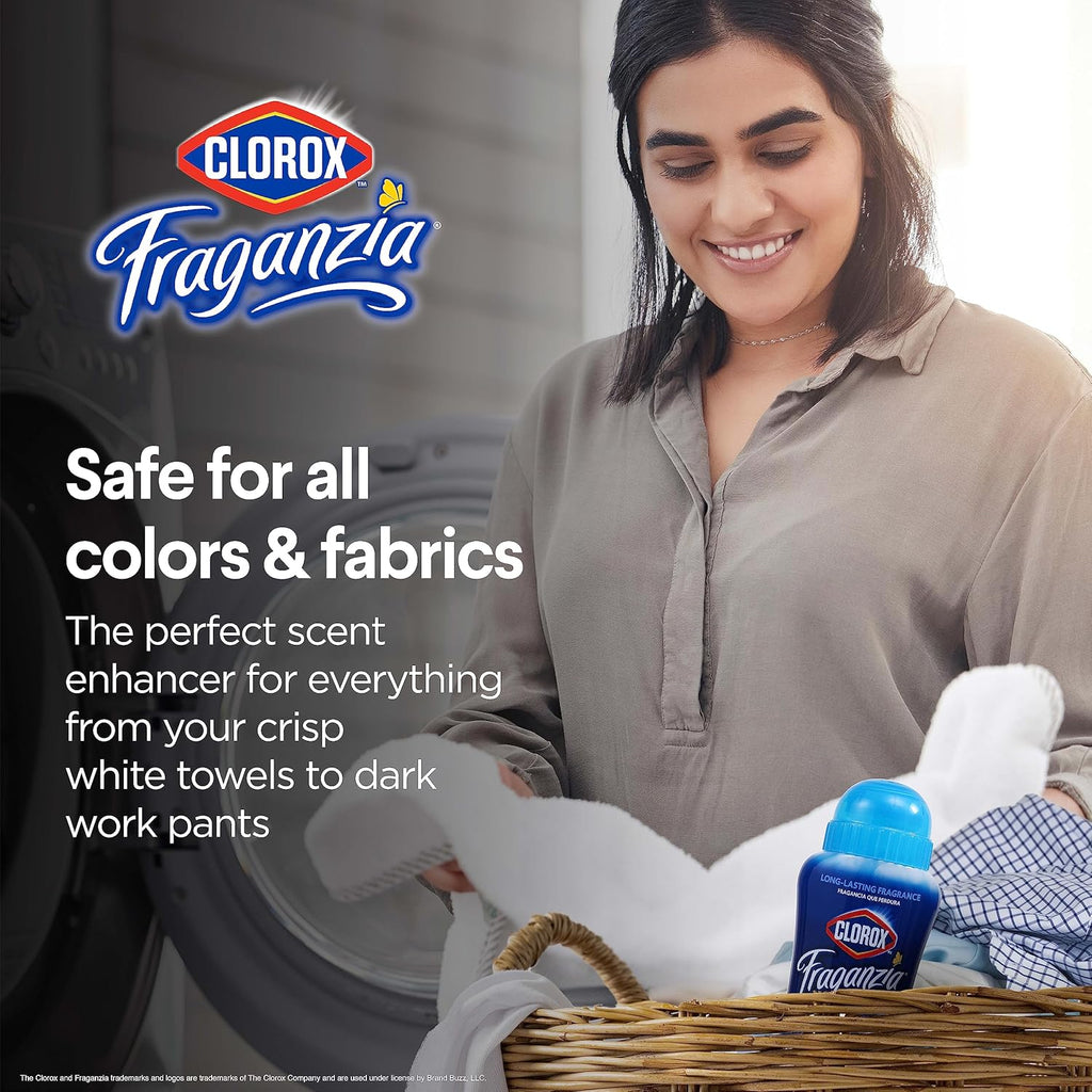 Clorox Fraganzia Laundry Scent Booster Crystals in Linen Scent - Scented In-Wash Freshener Beads for Fresh, Clean, Great Smelling Clothes and Linens, 70 Oz