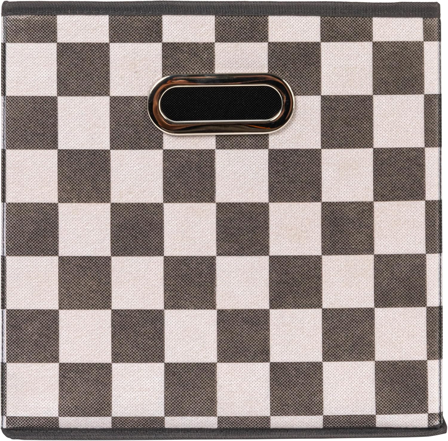 Household Essentials Fabric Storage Bins 6 Piece Set, Checkerboard White and Black