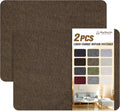 KING MOUNTAIN Fine Linen Repair Patches, Self-Adhesive Linen Fabric Patches, 8X11 inch 2 PCS, Multi Color, Can be Used for Linen Sofa Repair and Linen Clothes Repair(Dark Brown,8" x 11"-2PCS)