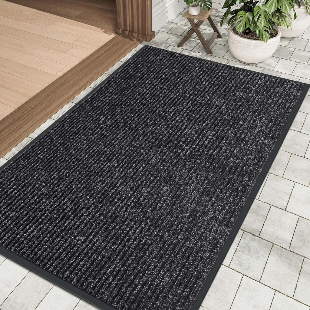 Front Door Mat Indoor Outdoor Entrance, 30" x 48" Dirt Resistant and Absorbent Door Mat, TPR Backing Non-Slip Doormats, Easy to Clean, Low Profile Welcome Floor Mat for Outside Entry