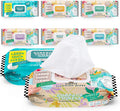 6 Packs Surface Cleaning Wipes, Thick & Large Dispose, All-Purpose Cleaner for Bathroom, Kitchen, Office, 100 Count Soft Flow, Biodegradable, Mix Scent