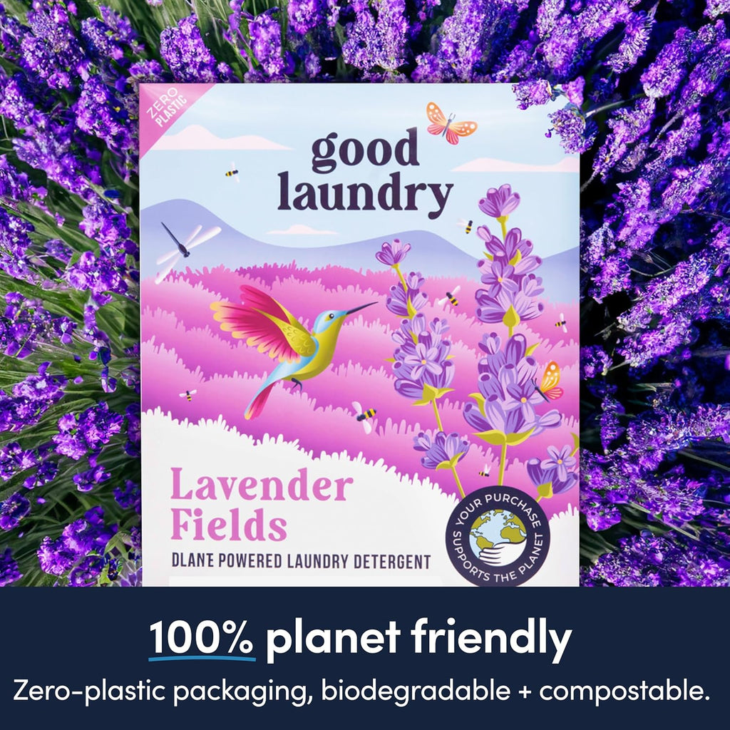 Good Laundry Bundle: Lavender Laundry Detergent Sheets (60 Loads), Scent Booster Beads (7oz) & Dryer Sheets (40ct) - Eco-Friendly, Plastic-Free, Hypoallergenic, Chemical-Free