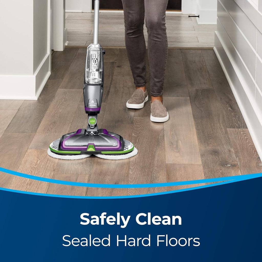 BISSELL® Spinwave Cordless Pet Hard Floor Spin Mop Cleaner 18V with washable mop pads for sealed hard floors, 23157