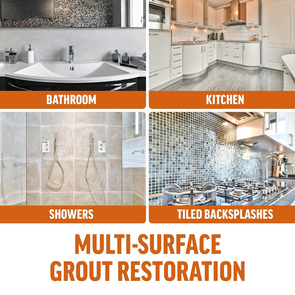 Grout Pen Light Beige – Tile Grout Colorant & Sealer Pen for Bathroom, Kitchen & Shower – Water-Based, Low Odor, Quick Dry, Easy DIY Grout Repair & Touch Ups