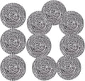 Stainless Steel Scrubber Scrubbing Scouring Pad Sponges Clean Pot Pan and Steel Wool for Kitchen Bathroom (10Pcs Metal Scrubber)