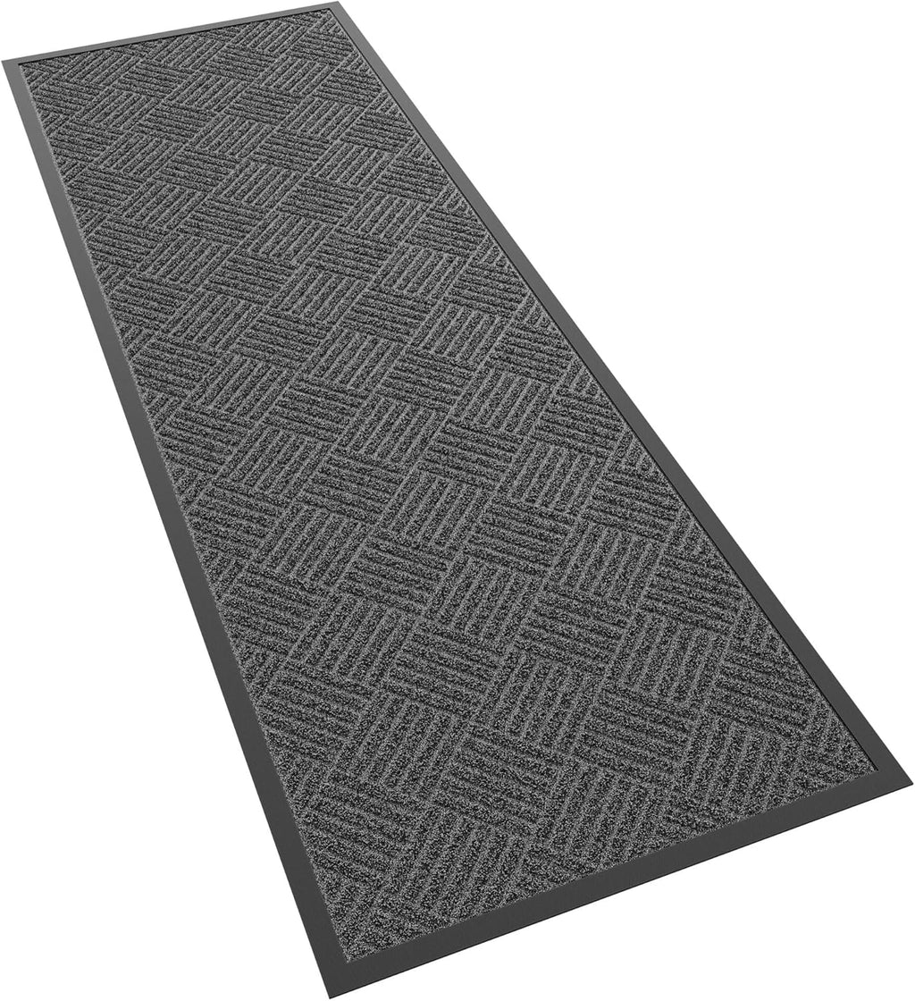 Front Door Mat, 6' x 2' Heavy Duty Indoor Outdoor Doormat, Non-Slip Backing Welcome Mats for Entryway, Low Profile, Commercial Door Mats