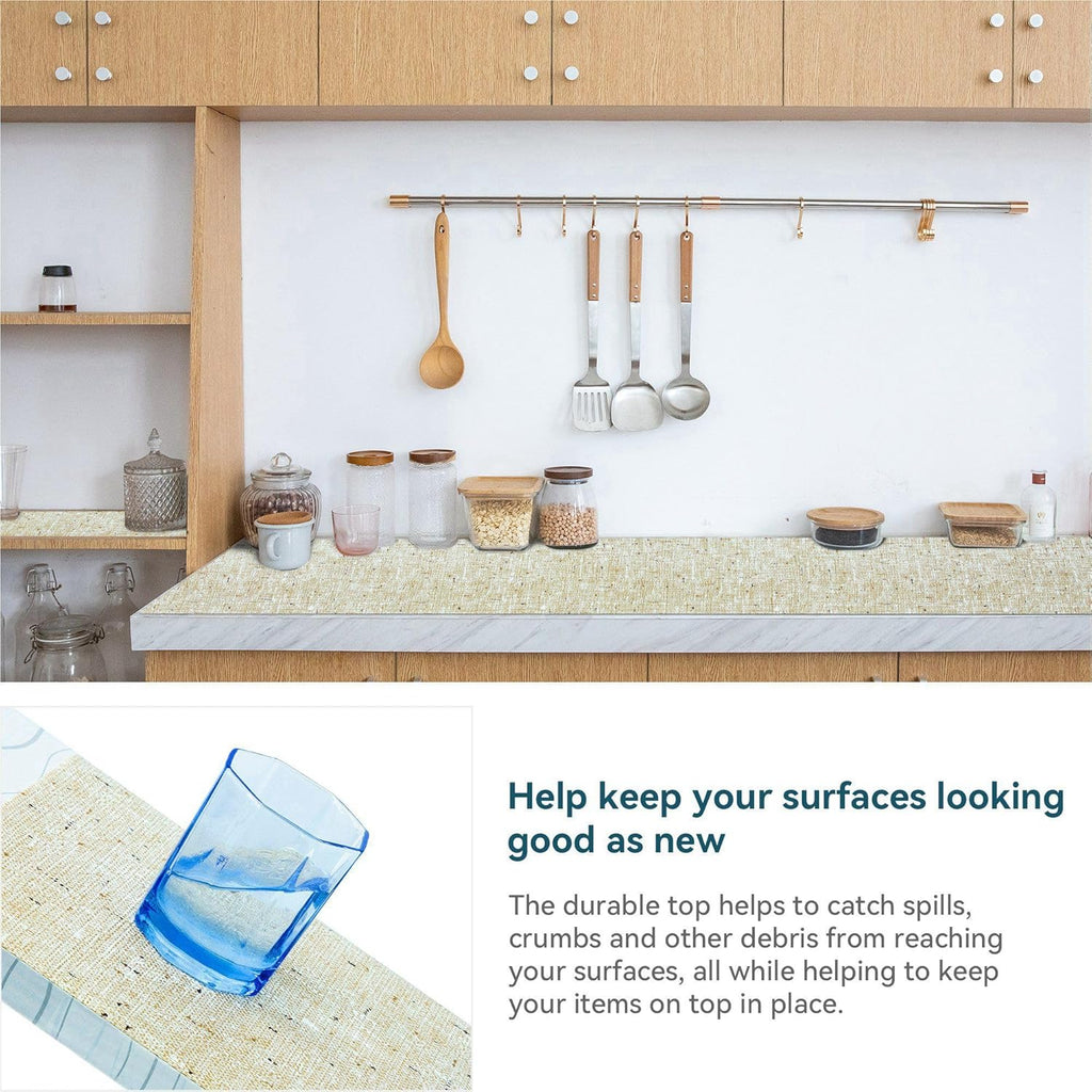 Shelf Liner Non Adhesive, 12 Inch x 10 Feet Cabinet Liners for Pantry Drawer Vanity, Drawer Liners Strong Grip Non Slip Waterproof, Shelf Liners for Kitchen Cabinets