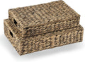 Set of 2 Decorative Storage Boxes With Lids for Home Decor, Shelves