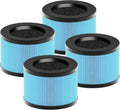 MK01 & MK06 True HEPA Filter Replacement Compatible with Aroeve MK01, MK06, ToLife TZ-K1 and Kloudi DH-JH01 Air Purifier, Standard Version, Blue, 4 Pack