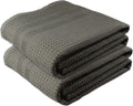 GILDEN TREE Waffle Bath Sheet Large Bath Towels Quick Dry Thin Body Towels, 40x80 Oversized Bath Towels for Adults, 2 Pack Bath Sheet Set, Classic Style (Stone)