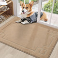 BEQHAUSE Door Mat 24" x 36", Non-Slip Door Mats Indoor Entryway Rugs Washable Low-Profile Absorbent and Stain Resist Floor Mats, Dog Door Mat for Front Back Door, Muddy Wet Shoes & Paws, Beige