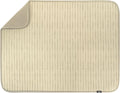 S&T INC. Dish Drying Mat XL, 18” x 24”, Absorbent Microfiber Kitchen Counter Mat, Dish Drying Pad for Dishes, Utensils, Pots and Pans, Extra Large, Cream Distressed Lines