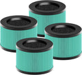 MK01 & MK06 True HEPA Filter Replacement Compatible with Aroeve MK01, MK06, ToLife TZ-K1 and Kloudi DH-JH01 Air Purifier, Pet Dander Version, Green, 4 Pack