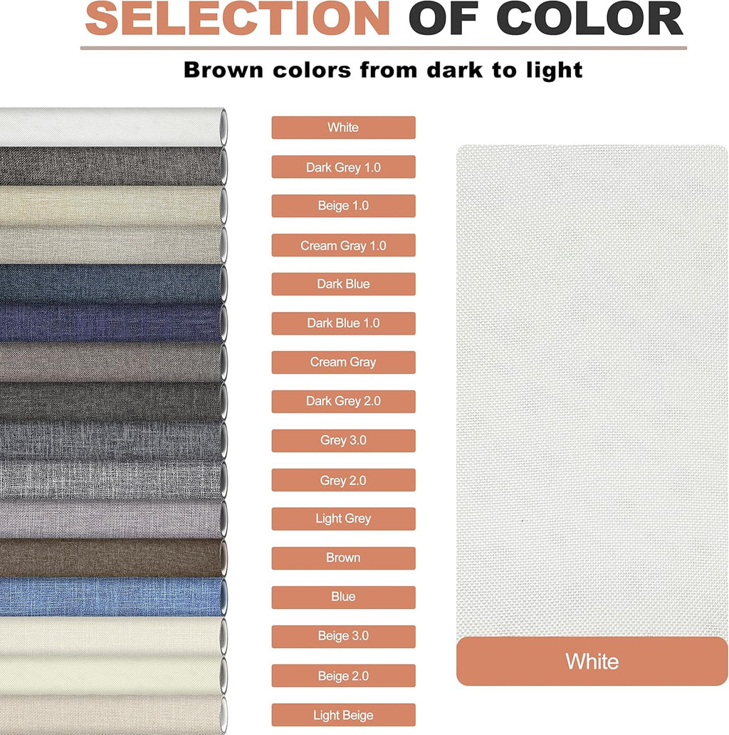 KING MOUNTAIN Fine Linen Repair Patches, Self-Adhesive Linen Fabric Patches, 12X40 inch Extra Size, Multi Color, Can be Used for Linen Sofa Repair and Linen Clothes Repair(12" x 40",White)