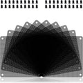 140mm Fan Dust Filter PC, 10Pack PVC Computer Dust Filter Mesh Dustproof Case Cover PC Cooler Fan Filter Grills with 40pcs Screws for Computer Cooler (PVC, 140 * 140mm, 10pcs, Black)