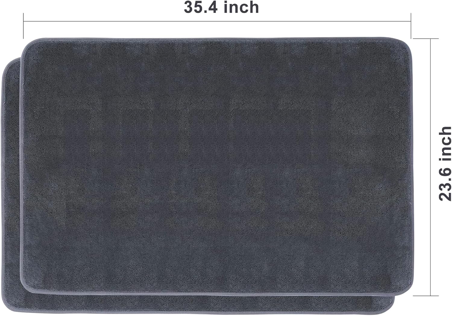 JOYMOOP Microfiber Towels for Cars, 2 Pack 35.4" x 23.6" Car Drying Towel, Dark Gray Reusable Car Towel, Quick Drying Car Microfiber Cleaning Cloth for RVs, SUVs, Trucks