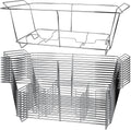 12 Pack Chafing Wire Rack Buffet Stand Chrome Frame for Events, Parties, Wedding, & Birthday Party Catering, Full Size Chafing Stand for Dish Serving Trays, Food Warmer Catering Supplies