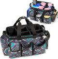 LoDrid Large Wearable Cleaning Caddy Bag with Detachable Divider, Cleaning Supply Tote Organizer with Handles and Adjustable Shoulder Strap for Cleaners & Housekeepers, Totem