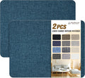Coarse Linen Repair Patches, Self-Adhesive Linen Fabric Patches, 8X11 inch 2 PCS, Multi Color, Can be Used for Linen Sofa Repair and Linen Clothes Repair(8" x 11"-2PCS,Dark Blue)