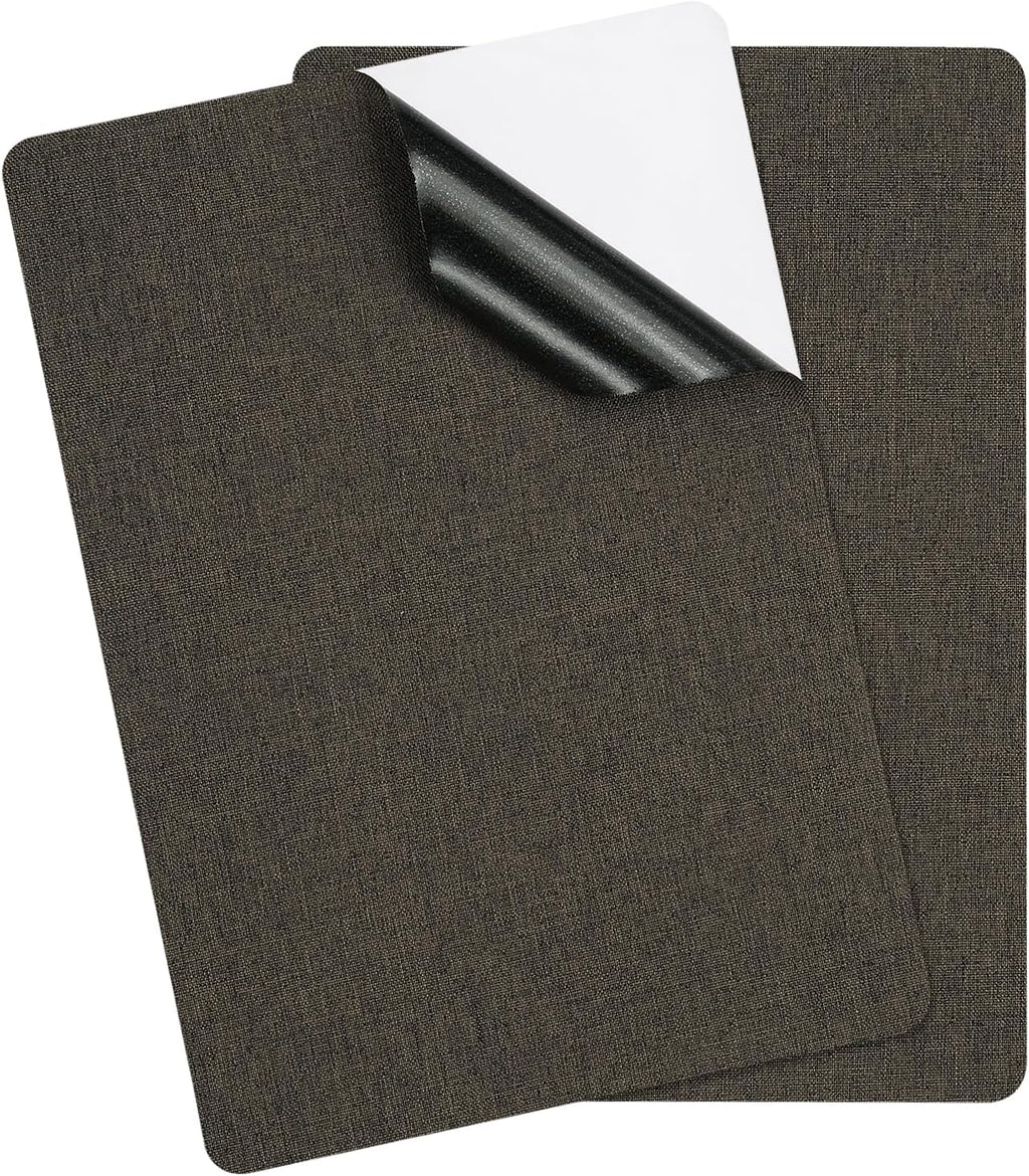 PATIKIL 8x11 Inch Linen Repair Patches, 2Pcs Self-Adhesive Fabric Patch for Sofas Tote Bags Furniture Car Seats Clothes Tents, Dark Gray