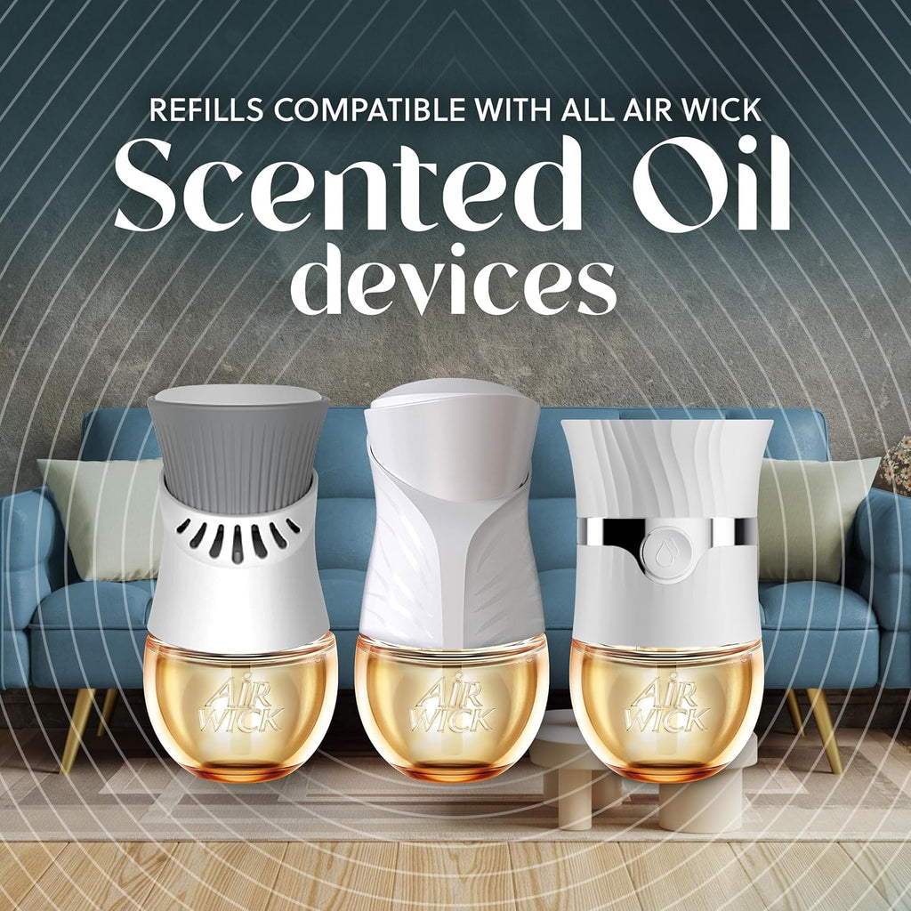 Air Wick Plug In Advanced Scented Oil,Glistening Snow + Frosted Mint,Air Fresheners for Home Long Lasting, Room Freshener, Air Freshener Plug In, House Essentials for Small Spaces + Large Spaces,5 ct