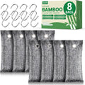 8Pack Activated Charcoal Odor Absorber, Odor Eliminator for Strong 0dor,Shoe Deodorizer,Bamboo Charcoal Air Purifying For in Car,Closet,Shoe, Basement(50g/1.77oz Each)