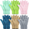 Bencailor 6 Pairs Microfiber Dusting Gloves, Dusting Cleaning Gloves Microfiber Gloves for Plants House Blinds Car Dust Mitt (Fresh Color,Large)