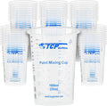 TCP Global 32 oz. (1000ml) Graduated Plastic Mixing Cups (Box of 50) - Disposable Plastic Measuring Cups for Liquids, Paints, Resin, Epoxy, Art, Kitchen - Ratios 2-1, 3-1, 4-1 ML