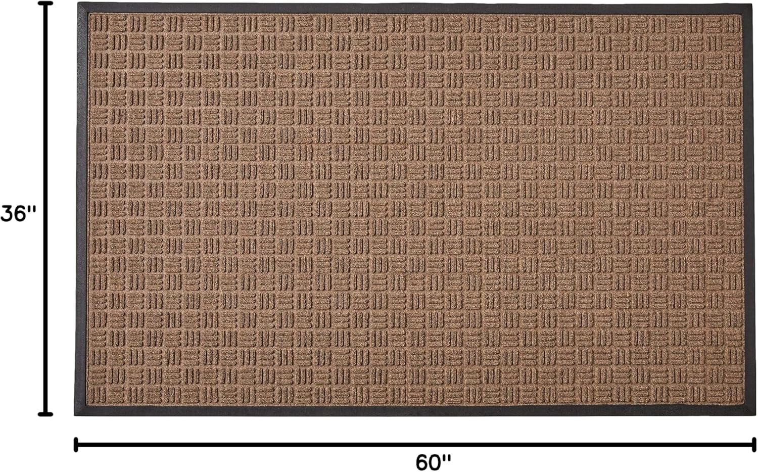 Kempf Water Retainer Mat, 3' X 5', Brown