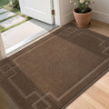 BEQHAUSE Door Mat 36" x 60", Non-Slip Door Mats Indoor Entryway Rugs Washable Low-Profile Absorbent and Stain Resist Floor Mats, Dog Door Mat for Front Back Door, Muddy Wet Shoes & Paws, Brown
