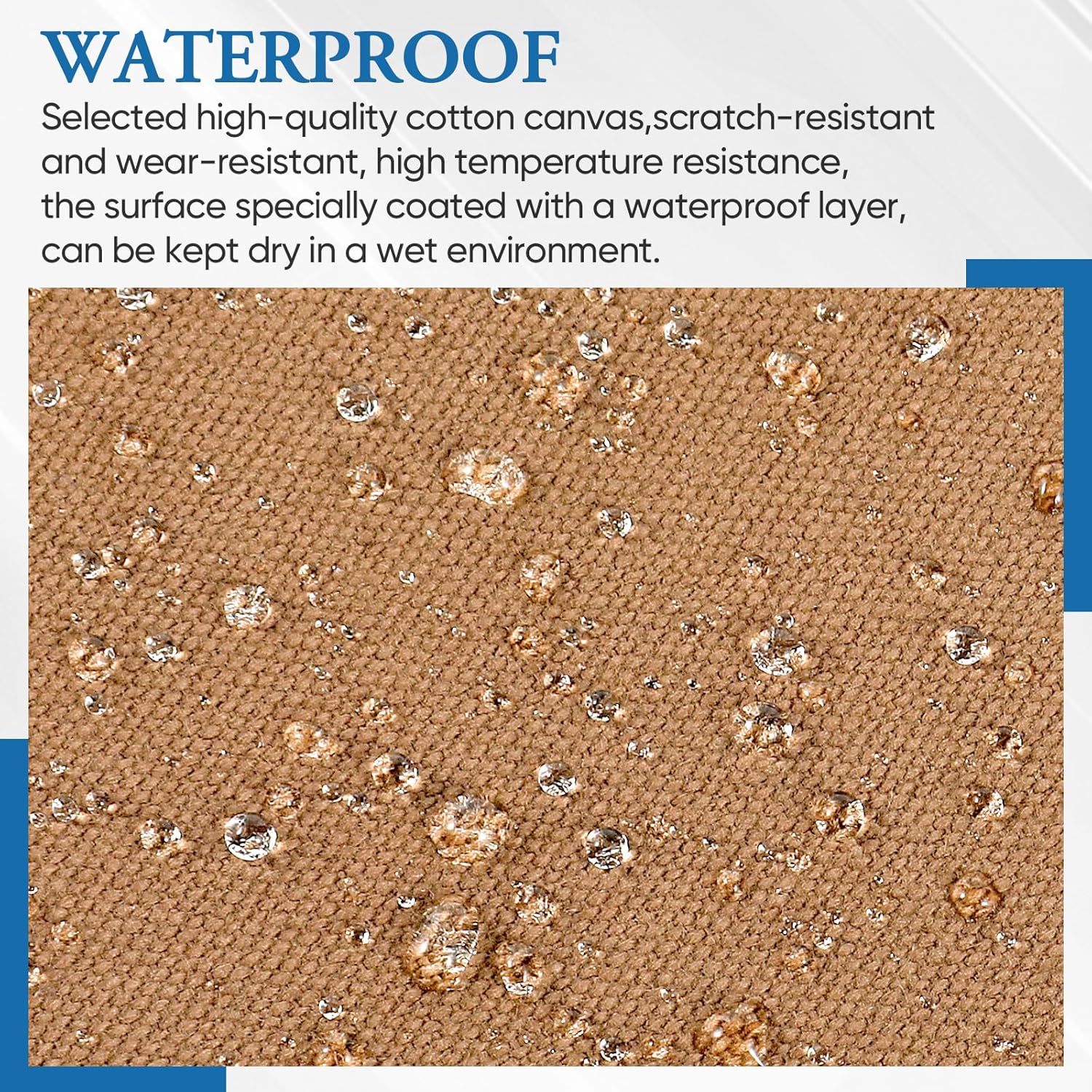 Canvas Patch 5.5 x 8 Inches 6Pcs Self-Adhesive Waterproof Canvas Patch Kit for Repairing Tents,Sofas,Boat Covers,Camping Chair,Awnings,Car Seats.(Light Brown)