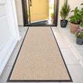 OLANLY Front Door Mat Indoor Outdoor Entrance, Waterproof Heavy Duty Doormat, Fade Resistant, Low Profile, Easy Clean Patio Porch Welcome Floor Mats for Entry, 47x23, Beige
