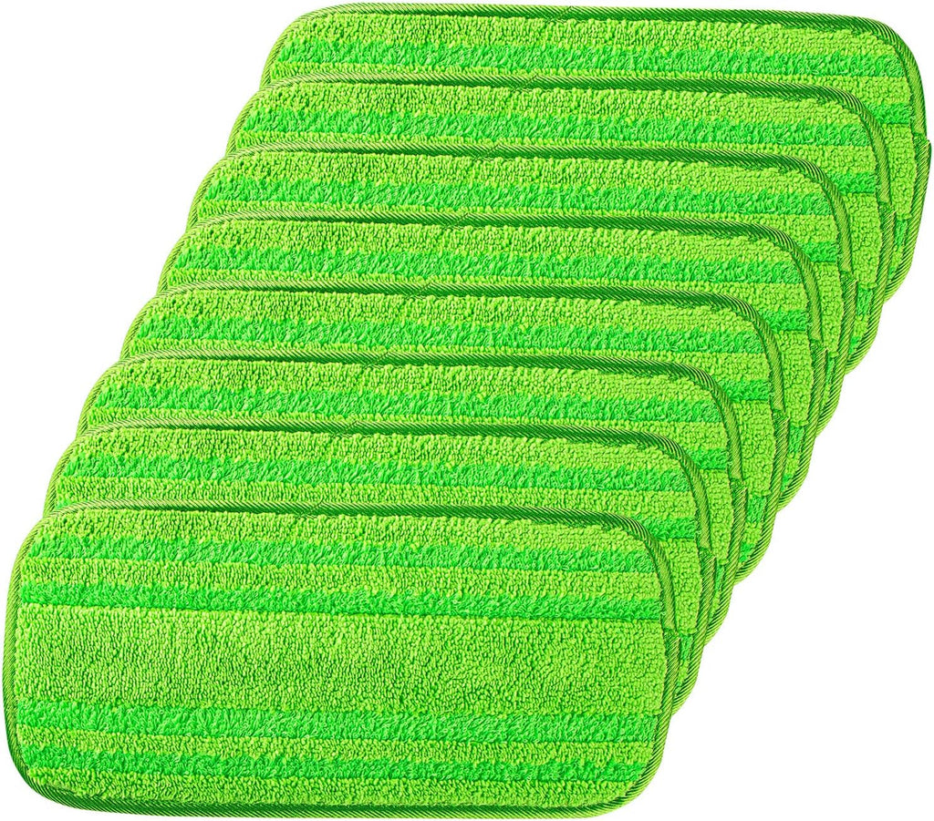 Orighty Reusable Mop Pads Compatible with Swiffer WetJet - Microfiber Pad Refill Machine Washable for Household Cleaning - Cleaning Floor Mop Head Pads Work Wet and Dry - Pack of 8