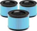 MK01 & MK06 True HEPA Filter Replacement Compatible with Aroeve MK01, MK06, ToLife TZ-K1 and Kloudi DH-JH01 Air Purifier, Standard Version, Blue, 3 Pack