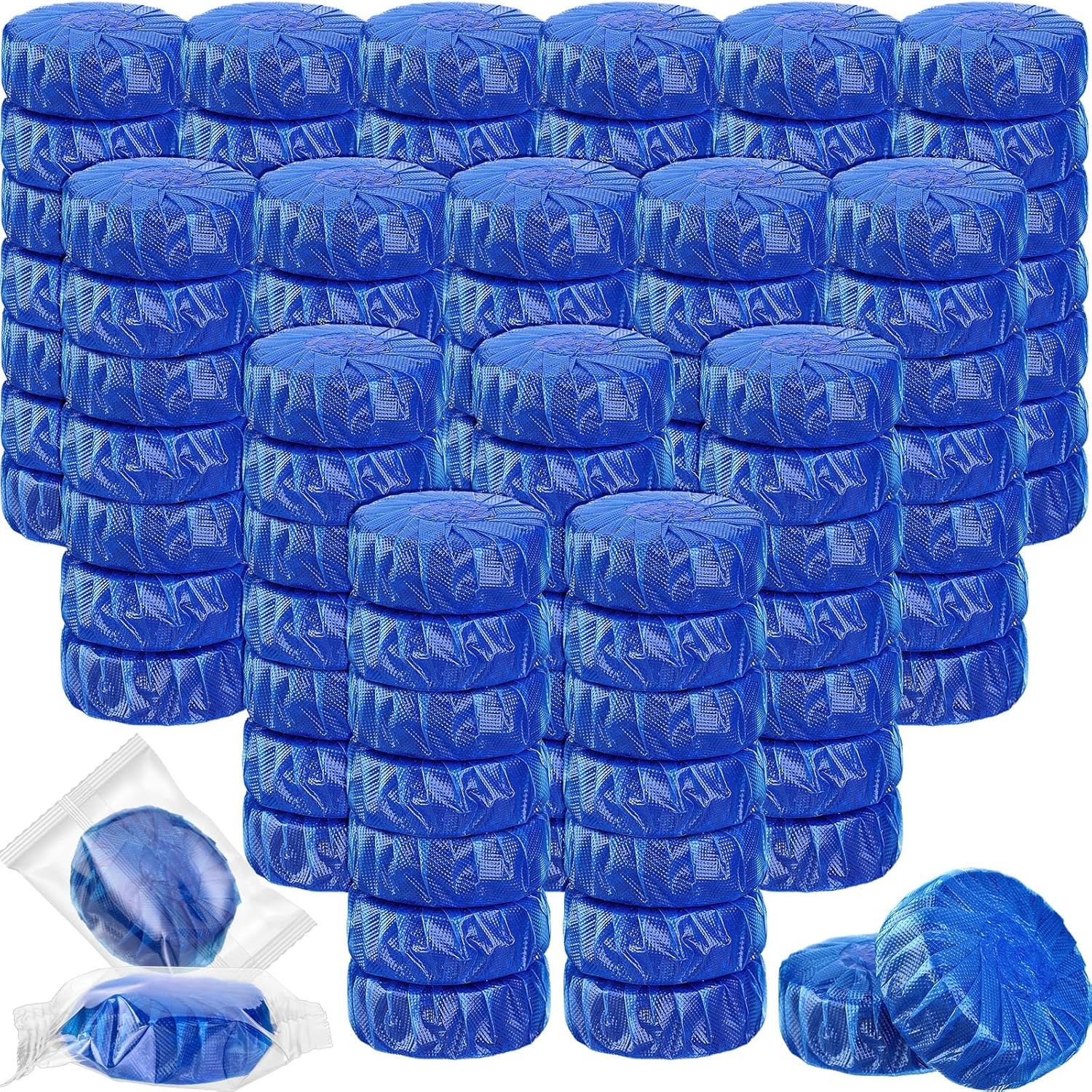 Qualirey 60 Pack Automatic Toilet Cleaner Tablets Toilet Bowl Long Lasting Bathroom Tank Tablets (Blue)